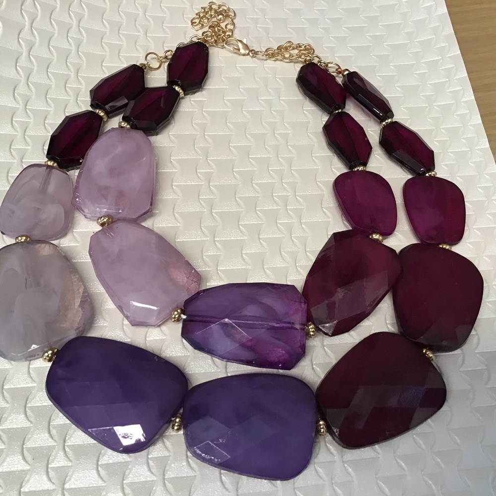 Purple stone necklace